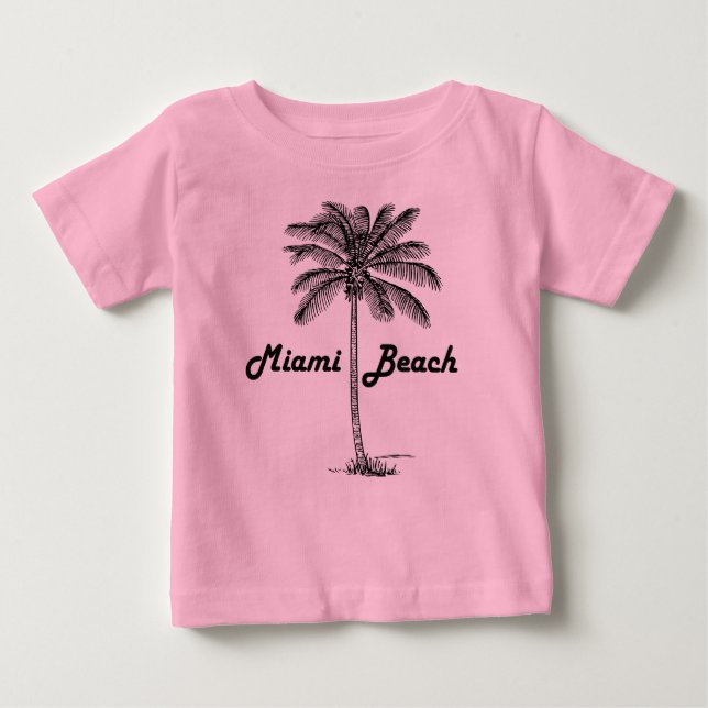 T-shirt Pour Bébé Miami Beach (Devant)