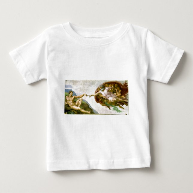 T-shirt Pour Bébé Michelangelo - Création d'Adam Painting (Devant)