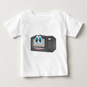 T-shirt Pour Bébé Micro-ondes de caricature masculine noire