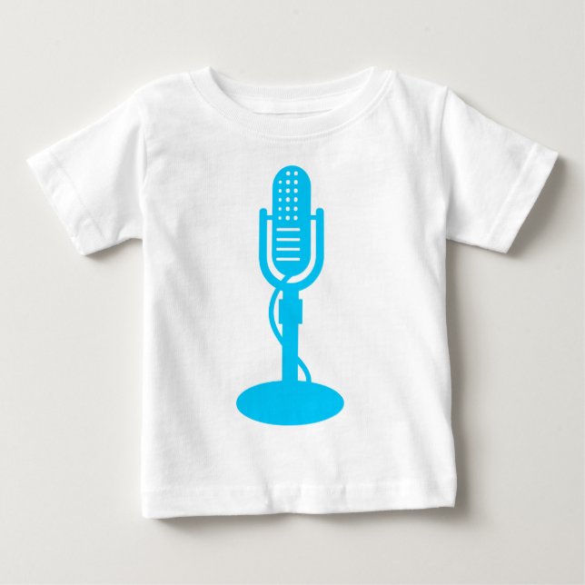 T-shirt Pour Bébé Microphone - Ciel bleu (Devant)