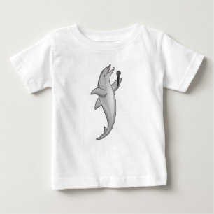 T-shirt Pour Bébé Microphone Dolphin Singer