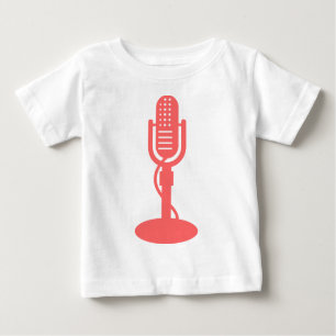 T-shirt Pour Bébé Microphone - rose tropical