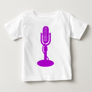 T-shirt Pour Bébé Microphone - Violet