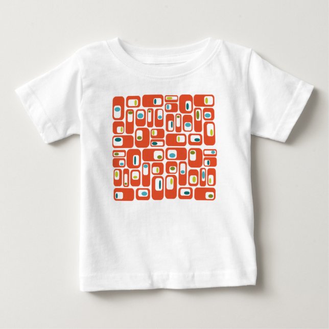 T-shirt Pour Bébé Midcentury Modern Rectangles (Devant)