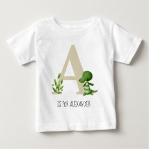 T-shirt Pour Bébé Mignon Alligator Bébé Monogramme
