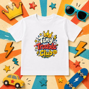 T-shirt Pour Bébé mignon bébé couronne Tiny Trouble Club