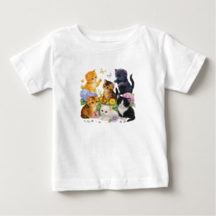 T-shirt Pour Bébé Mignon Chat Chaton Amateur de Chats Anciens