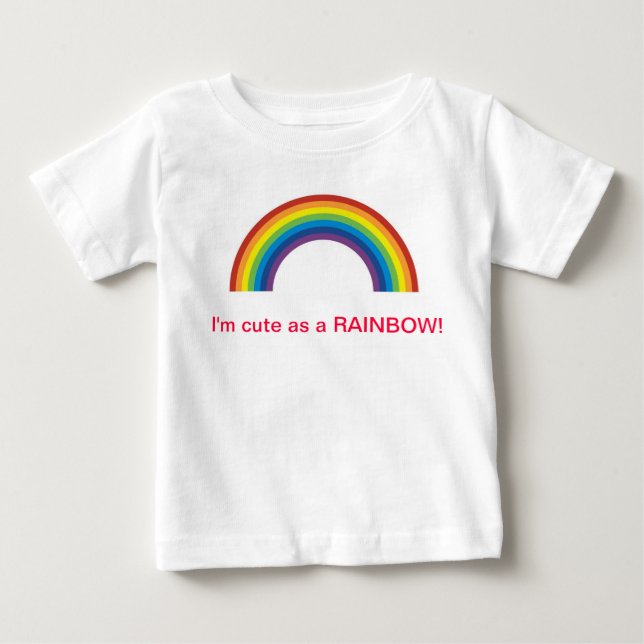 T-SHIRT POUR BÉBÉ MIGNON COMME ARC-EN-CIEL (Devant)