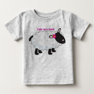T-shirt Pour Bébé Mignon comme dormeur de nourrisson d'agneau