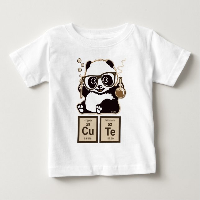 T-shirt Pour Bébé Mignon découvert par panda de chimie (Devant)