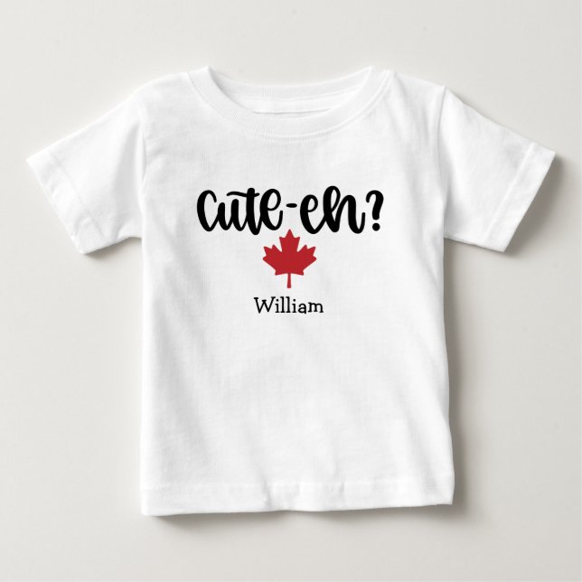 T-shirt Pour Bébé Mignon-eh Canadien Drôle (Devant)
