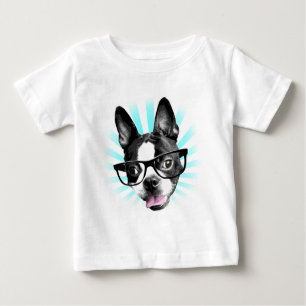 T-shirt Pour Bébé Mignon ! Hippie Boston Terrier
