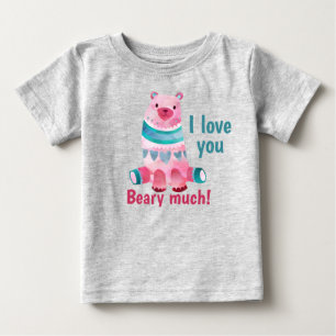 T-shirt Pour Bébé Mignon je t'aime beaucoup Ourson !