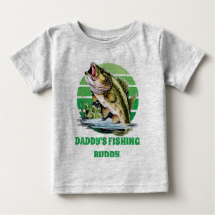 T-shirt Pour Bébé mignon le pote de pêche de Papa  ajoutez du texte 