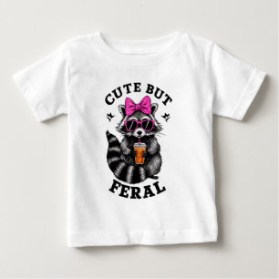 T-shirt Pour Bébé Mignon Mais Féroce Drôle Raton Laveur Coloré Avec