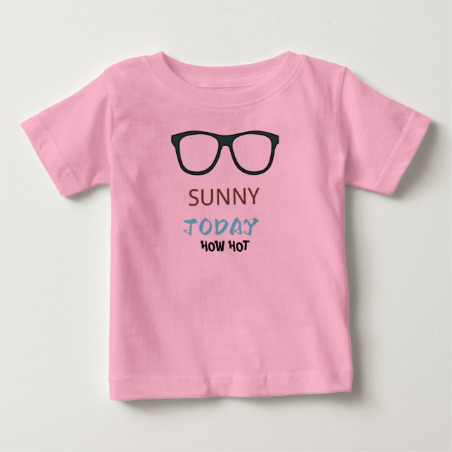 T-shirt Pour Bébé Mignon Rose Été Bébé  (Devant)