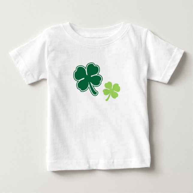 T-shirt Pour Bébé Mignon St. Patrick's Day Shamrock Baby tee (Devant)