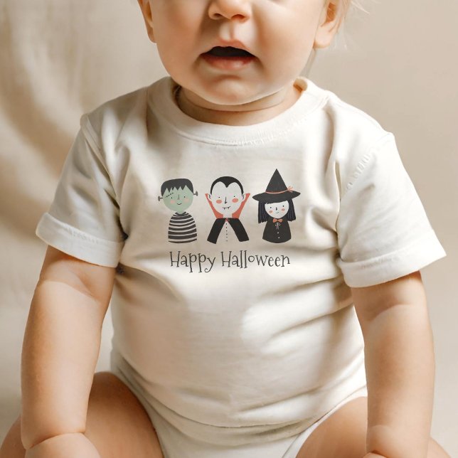 T-shirt Pour Bébé mignon Vampire sorcière Halloween (Créateur téléchargé)