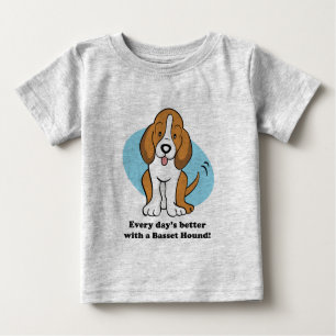 T-shirt Pour Bébé Mignonette Cartoon Hound Bébé Tee