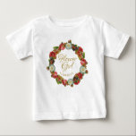 T-shirt Pour Bébé Mignonne Automne Fleur Fleur Fille Mariage Faveur<br><div class="desc">Ce t-shirt amusant de la taille d'un tout-petit est conçu spécialement pour votre fille de fleurs mariages. Le design est boho chic avec une couronne de fleurs d'automne aux riches couleurs d'automne, y compris le rose corail, le rouge, l'orange et la prune. Le texte est un élégant script doré, et...</div>