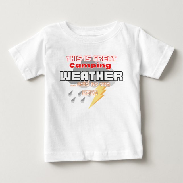 T-shirt Pour Bébé Mignonne bébé drôle temps de camping (Devant)