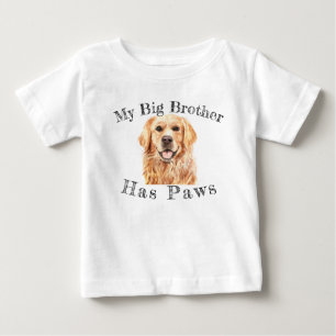 T-shirt Pour Bébé Mignonne bébé, mon grand frère a des pattes lab