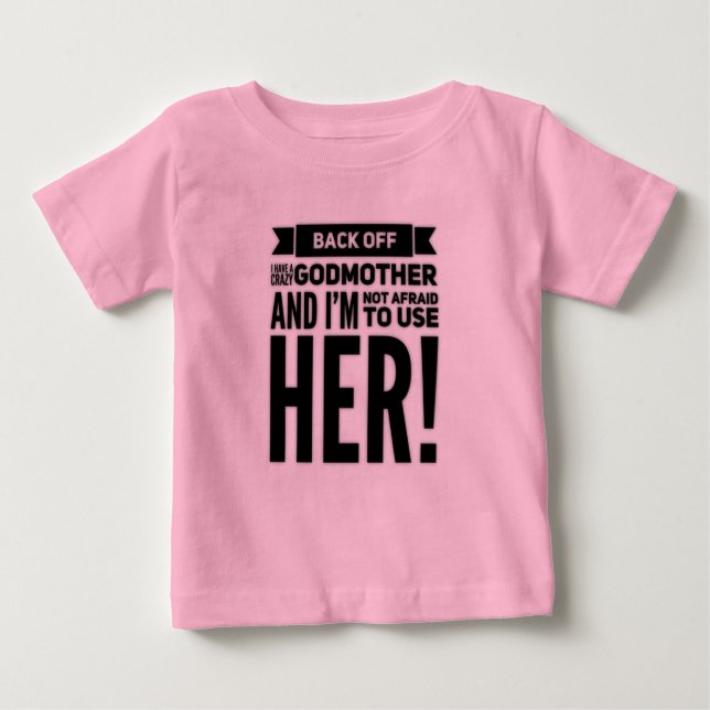 T-shirt Pour Bébé Mignonne Godmère Drôle Dire (Devant)