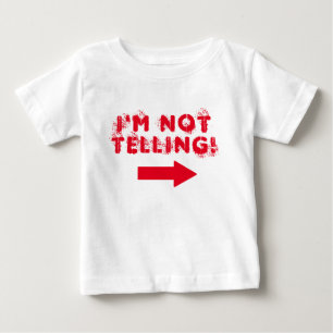 T-shirt Pour Bébé Mignonne "Je ne le dis pas !" Citation avec flèche