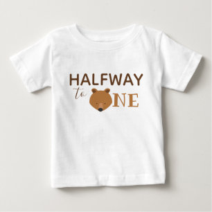 T-shirt Pour Bébé Mignonne Ours Demi-Anniversaire