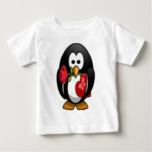 T-shirt Pour Bébé Mignonne Saint Valentin Pingouin Drôle Drôle Carto