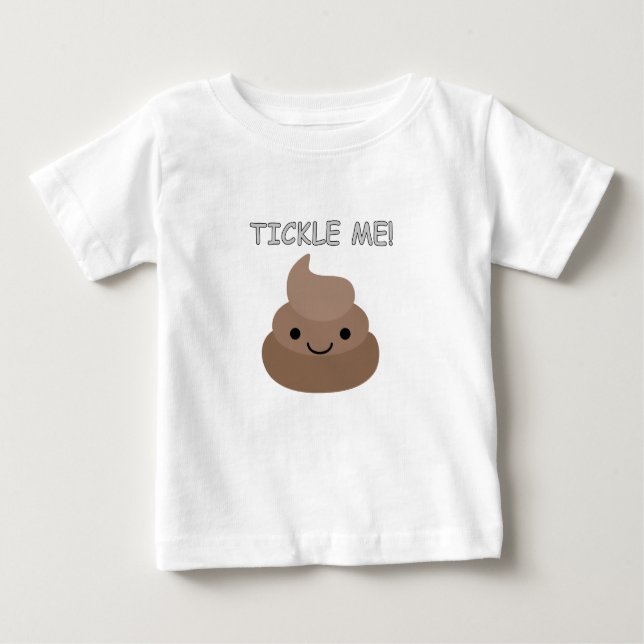 T-shirt Pour Bébé Mignonne Tickme Poop Emoji (Devant)