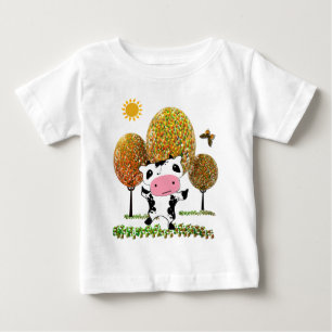 T-shirt Pour Bébé Mignonne vache Kawaii dans une gelée... - Personna