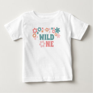 T-shirt Pour Bébé Mignonne Wild One Girl 1er anniversaire
