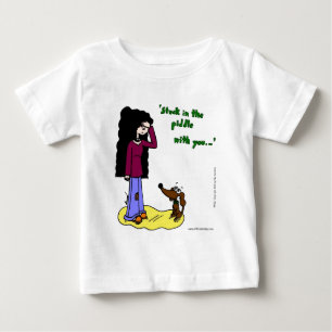 T-shirt Pour Bébé Milieu "Coincé Dans L'Aiguille Avec Vous" Bébé Tee