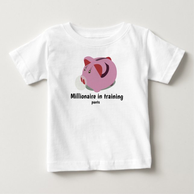 T-shirt Pour Bébé "millionnaire en pantalon d'entraînement" (Devant)