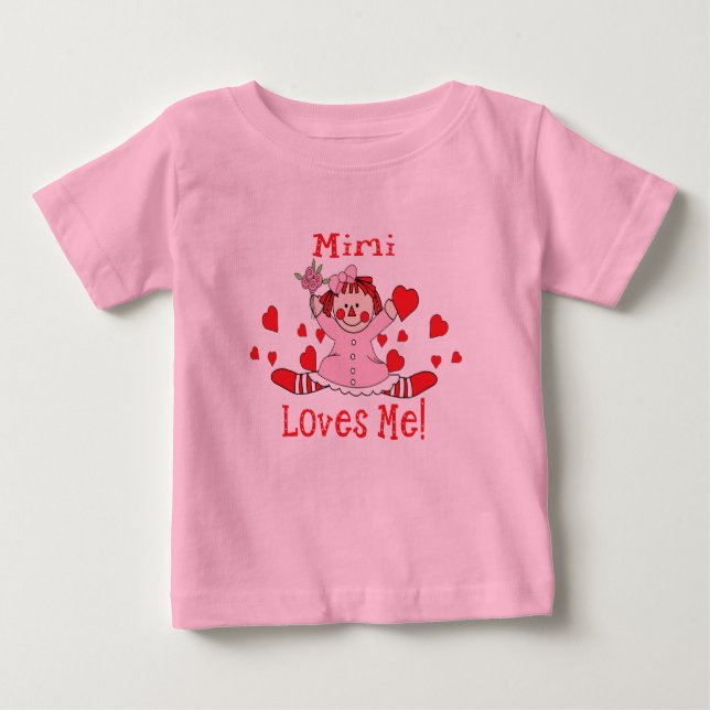 T-shirt Pour Bébé Mimi Love's me Rag Doll (Devant)