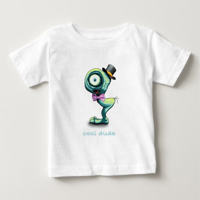 T-shirt Pour Bébé Mimo un mignon petit monstre Cool Dude (Devant)
