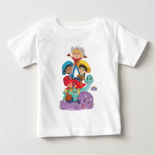 T-shirt Pour Bébé Min avec Dino Ranch Friends