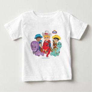 T-shirt Pour Bébé Min et Clover   Dino Ranch