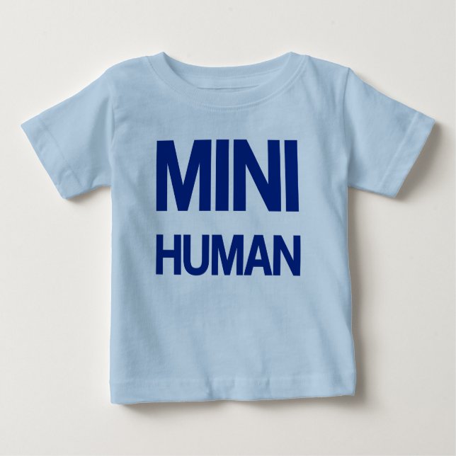 T-shirt Pour Bébé Mini humain (bleu) (Devant)