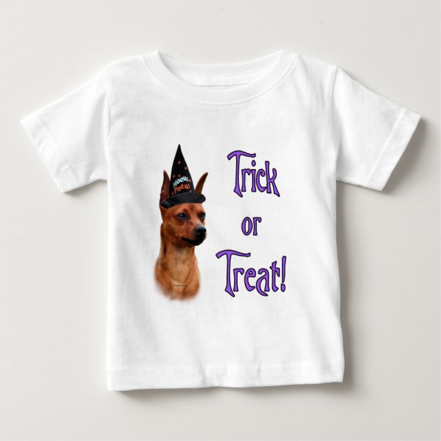 T-shirt Pour Bébé Miniature Pinscher Trick (Devant)
