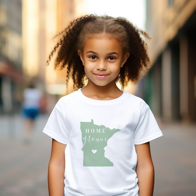 T-shirt Pour Bébé Minnesota Maison cultivée | Carte d'état des coule (Créateur téléchargé)