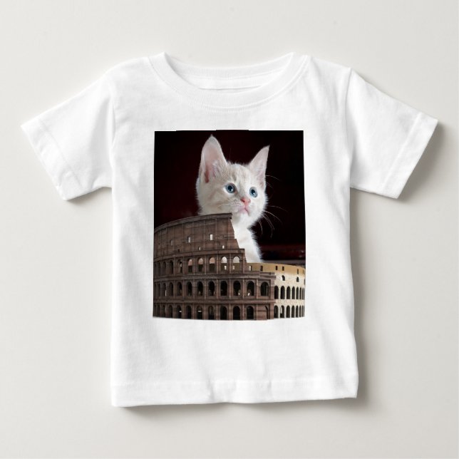 T-shirt Pour Bébé minou romain (Devant)