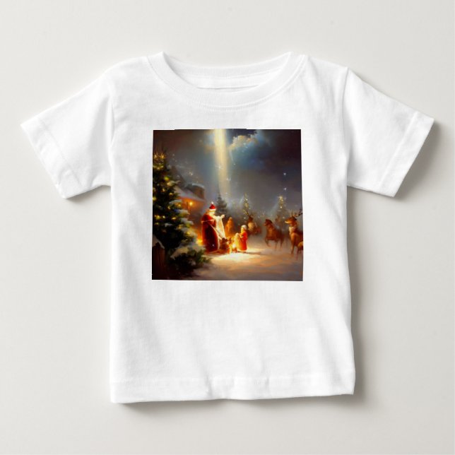 T-shirt Pour Bébé Miracle de Noël 2 (Devant)