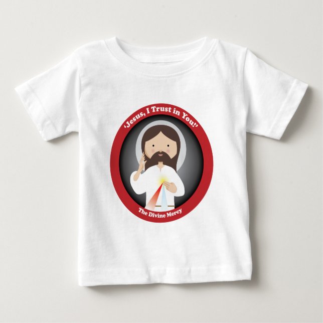 T-shirt Pour Bébé Miséricorde divine de Jésus (Devant)