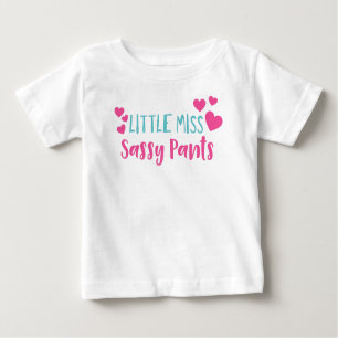 T-shirt Pour Bébé Miss Pantalon Sassy, Sassy, Fille Sassy, Coeurs