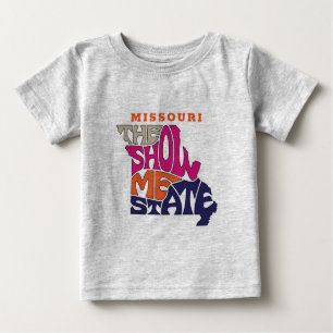 T-shirt Pour Bébé Missouri State Surnom Word Art