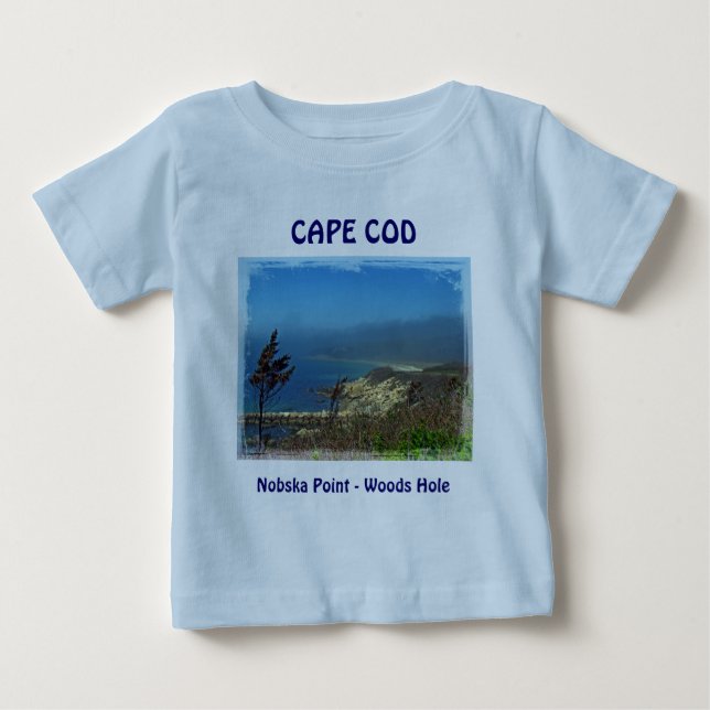 T-shirt Pour Bébé Misty Morning at Nobska Point - Cape Cod MA (Devant)
