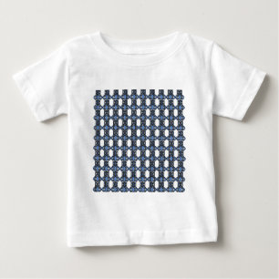 T-shirt Pour Bébé Mod Retro Blue Abstrait Scarab Motif
