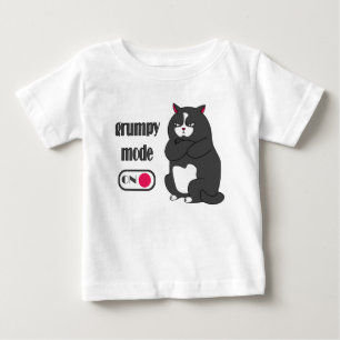 T-shirt Pour Bébé Mode grumeux sur drôle de gros chat